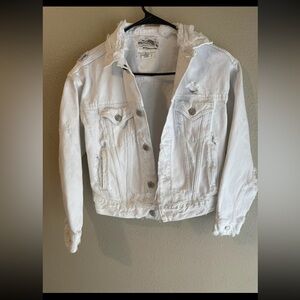 Denim & Supply Ralph Lauren DISTRESSED White Jean Jacket S/P